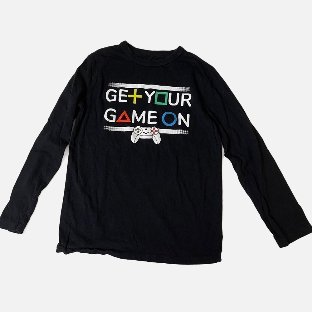 CHILDREN’S PLACE Black Long Sleeve Graphic Tee - Medium